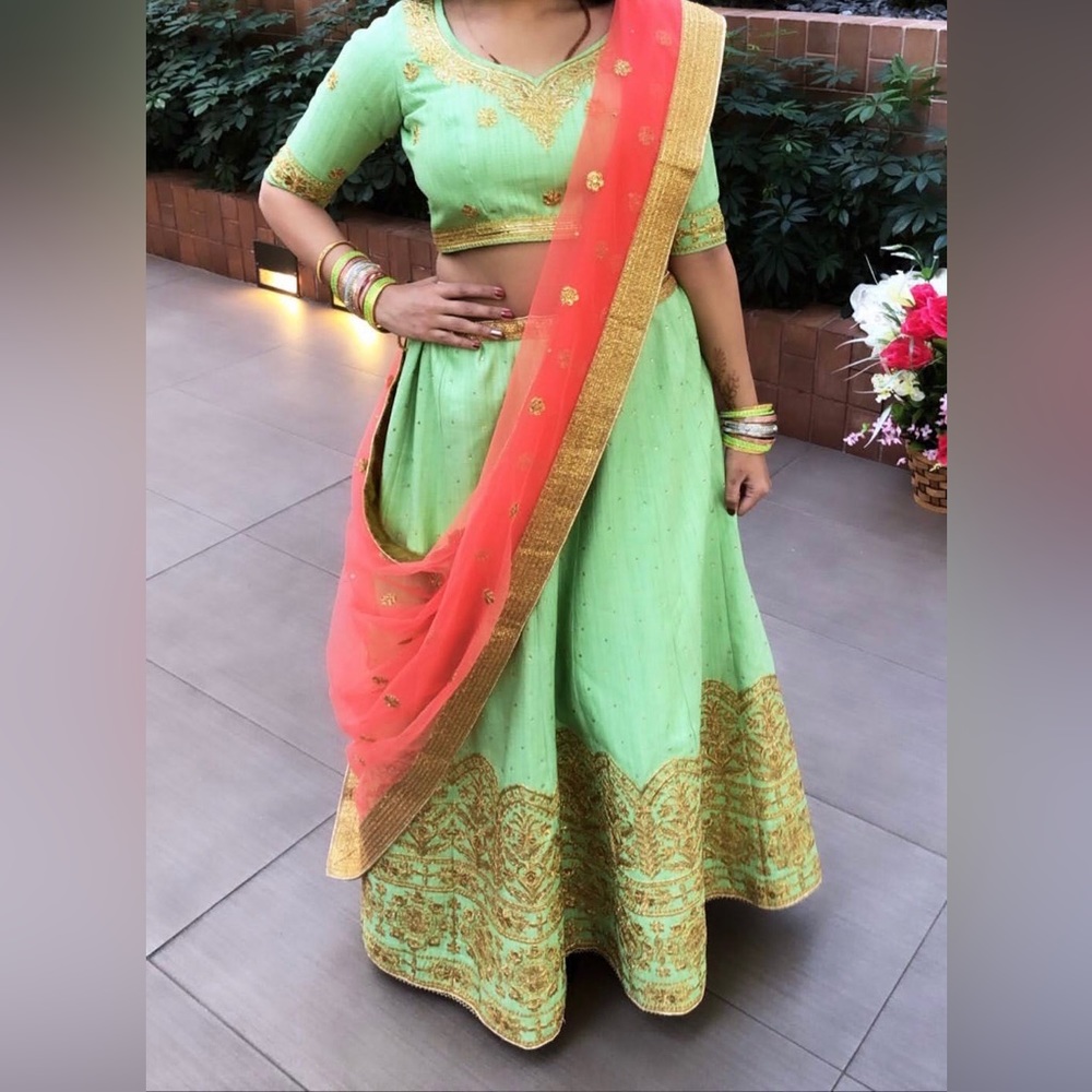 Indian Lengha Choli - Green